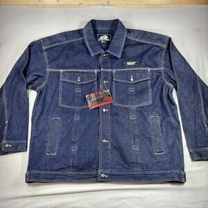 Johnny Blaze Denim Jean Jacket Men's XXL Vintage '90s Y2K New With Tags Grunge